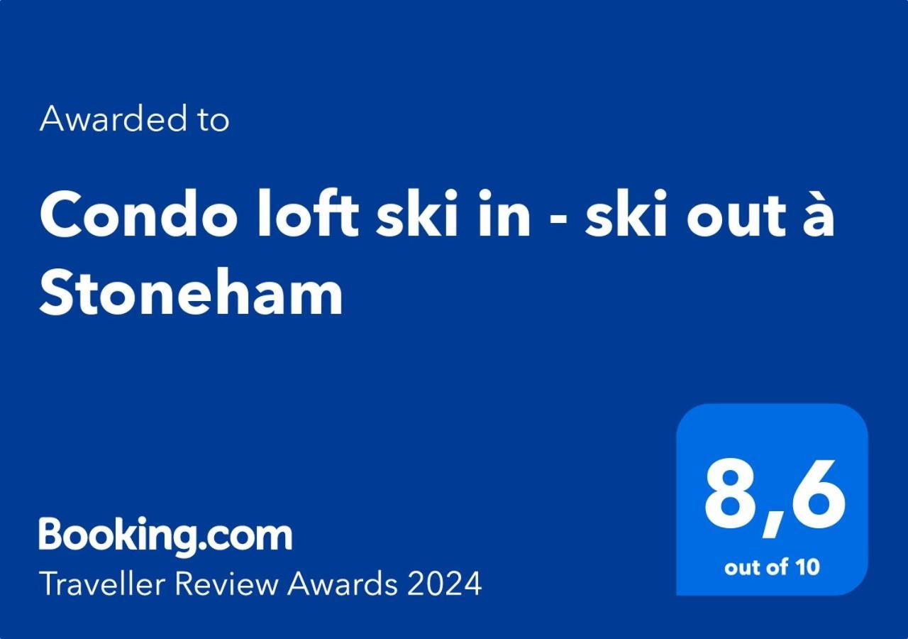 Condo loft ski in - ski out à Stoneham Exterior foto